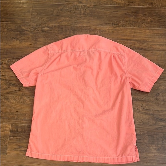 Tommy Bahama 100% Cotton Orange Casual Button Down Shirt - Picture 9 of 11